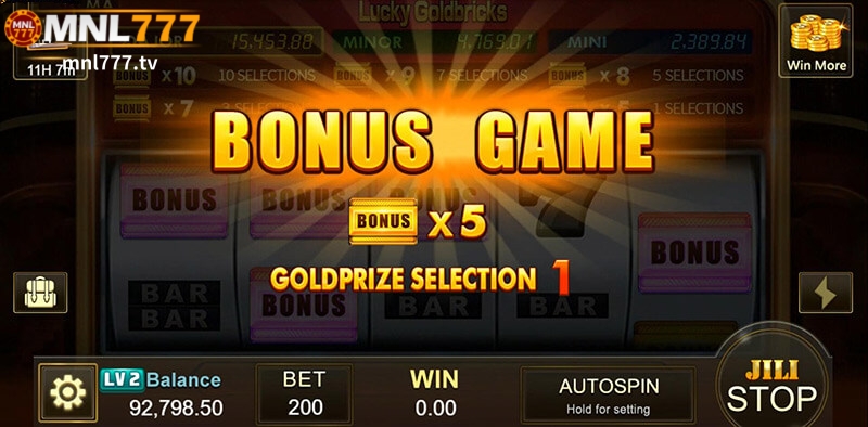 Lucky Goldbricks Slot Machine Bonus Game